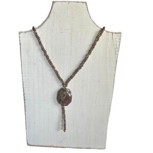 NATURAL CREEK JASPER AND GOLD NECKLACE FROM CLASSIC